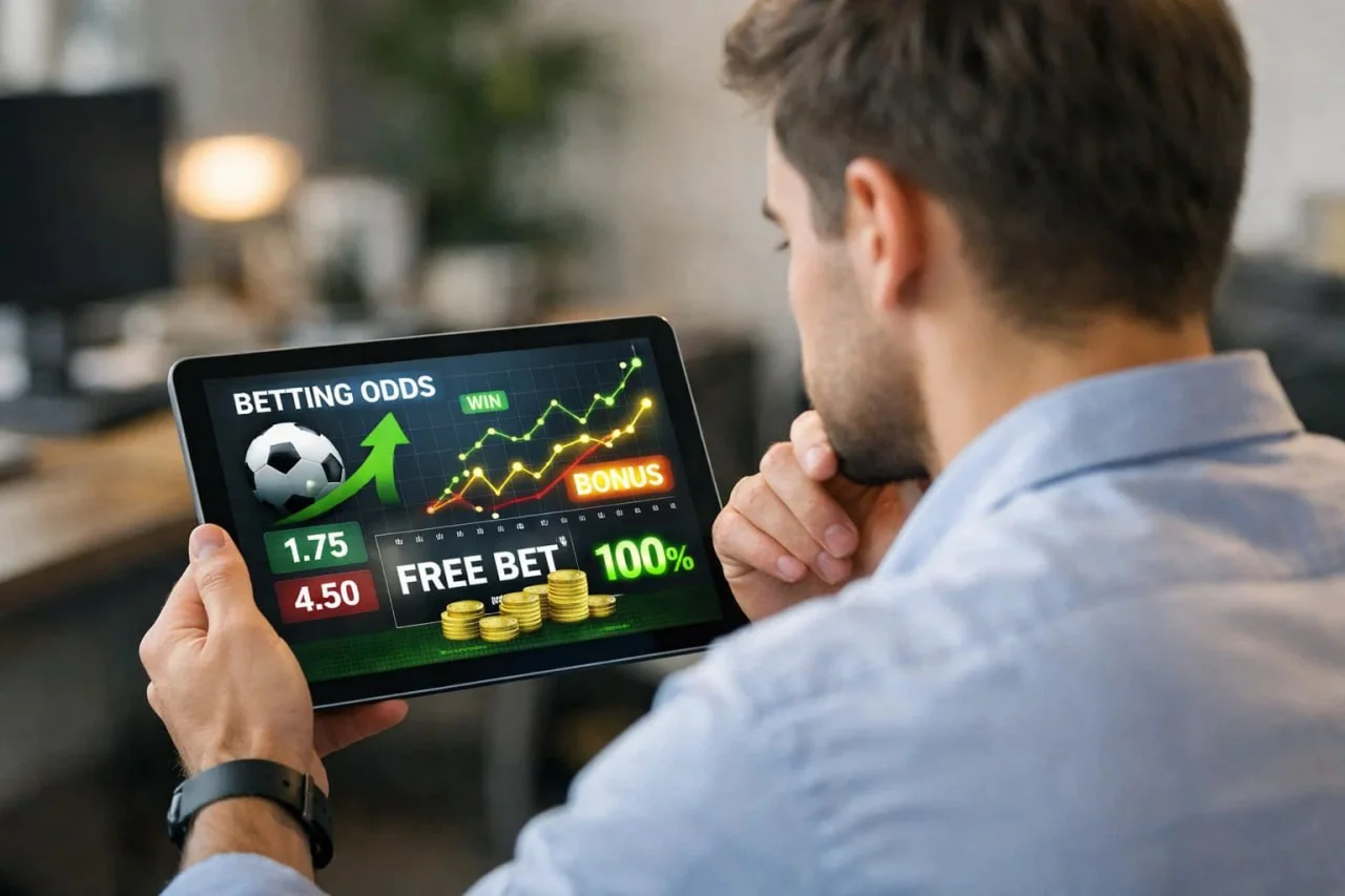 Persona analizando gráficos simples de barras en una tablet