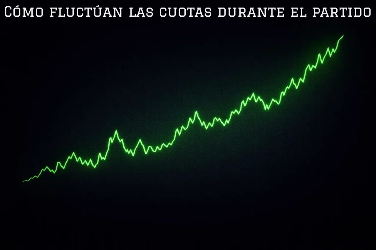 Gráfico de líneas mostrando fluctuación de valores hacia arriba
