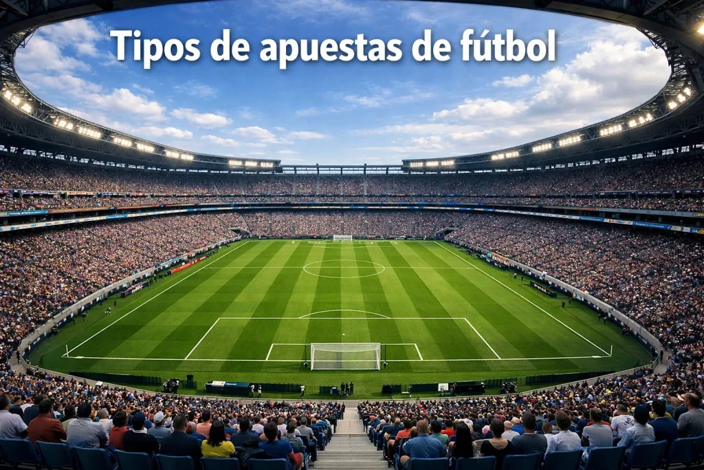 Vista panorámica de un campo de fútbol profesional desde las gradas